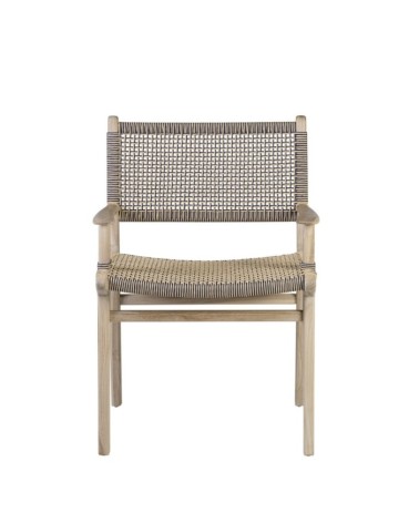 SICILY - Teak and rope armchair 60 x 58 x 85