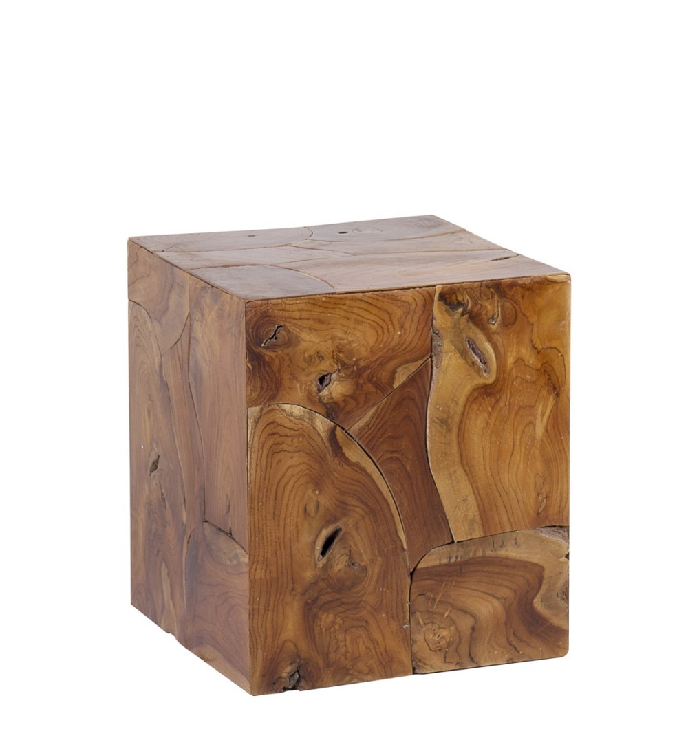 Pedestal de teca 40 x 40 x 50