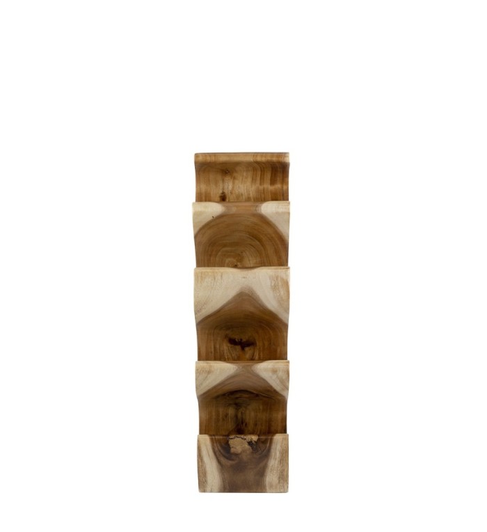 Suar wood wine rack with 8 holes 27 x 20 x 70