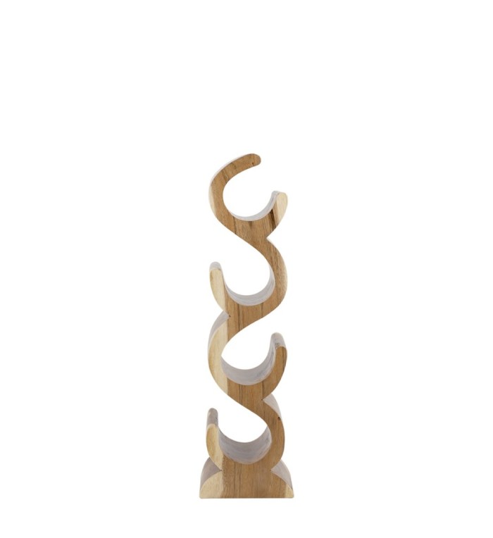 Suar wood wine rack with 4 holes 20 x 17 x 70