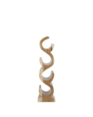 Suar wood wine rack with 4 holes 20 x 17 x 70