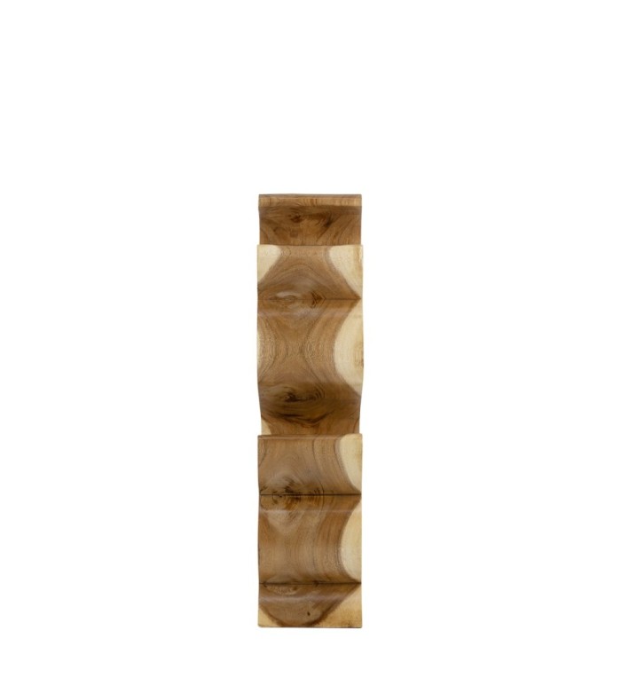 Suar wood wine rack with 4 holes 20 x 17 x 70