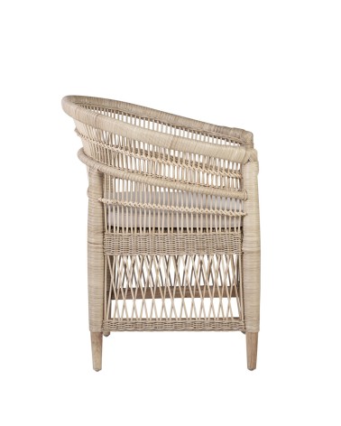 RATTAN - Poltrona in rattan con cuscino 68 x 62 x 84