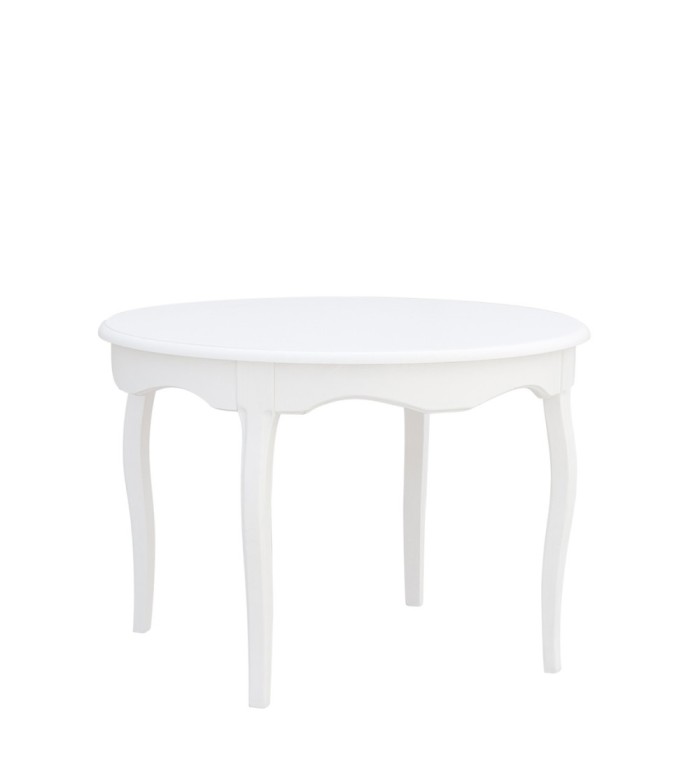 PARIS - Mesa de madera color blanca 110 x 110 x 76