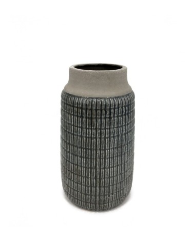 TIAN - Vase en céramique gris 20 x 20 x 33