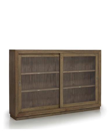 Mueble amplio de mindi con puertas correderas 200 x 40 x 132