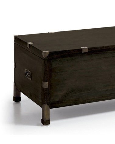 INDUSTRIAL - Wooden chest in black 120 x 60 x 50