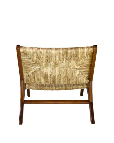 RATTAN - Poltrona de teca e pandã 60 x 83 x 75