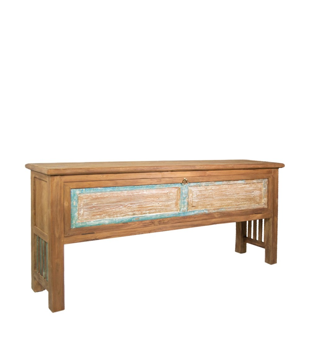 MERIDA - Carved Teak Console 180 x 40 x 84