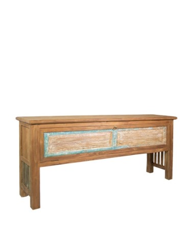 MERIDA - Carved Teak Console 180 x 40 x 84