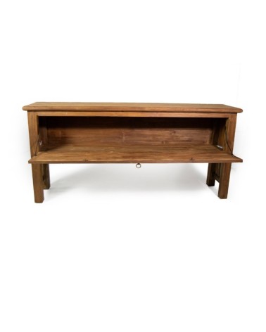 MERIDA - Carved Teak Console 180 x 40 x 84