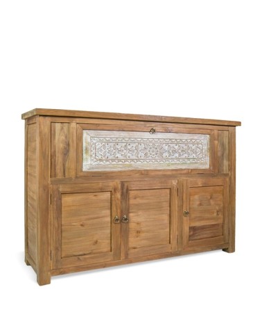 MERIDA - Buffet en teck sculpté 160 x 45 x 110