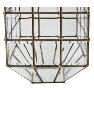 BISEL - Ceiling lamp in beveled glass 22 x 22 x 45