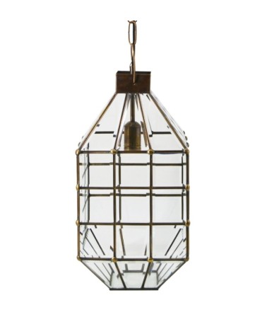 BISEL - Ceiling lamp in beveled glass 22 x 22 x 45