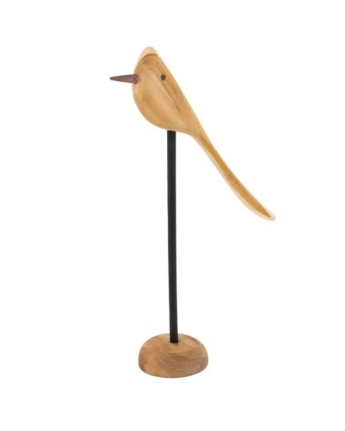 Figure oiseau en bois 8 x 8 x 34