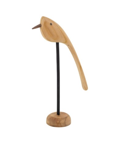 Figure oiseau en bois 8 x 8 x 34