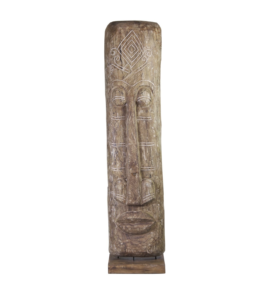 Totem aus Mangoholz 40 x 40 x 200