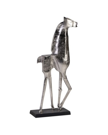 Figura caballo plateado 50 x 23 x 115