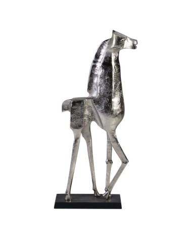 Figura caballo plateado 50 x 23 x 115