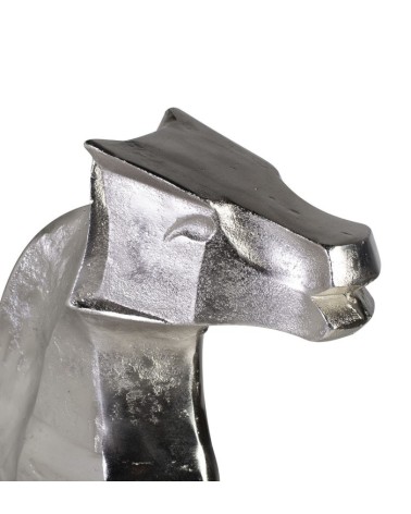 Figura caballo plateado 50 x 23 x 115