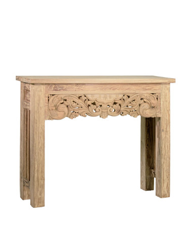 Carved teak console 100 x 30 x 80