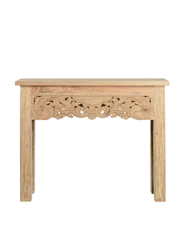 Carved teak console 100 x 30 x 80