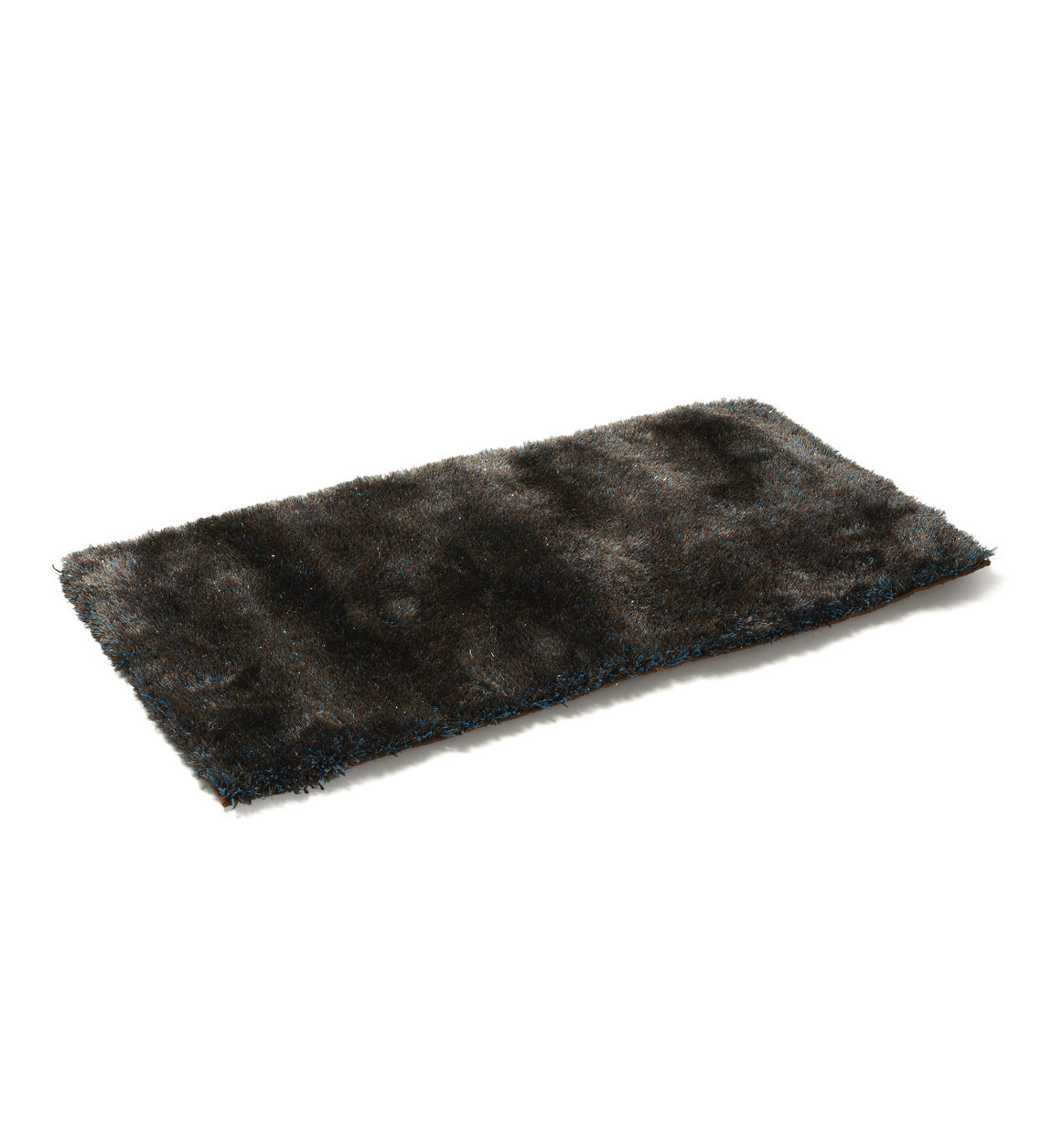 Tapis SHAGGY REMY de couleur bleu/marron 60 x 120