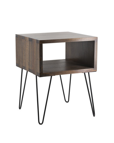 Mindi wood side table 45 x 40 x 50