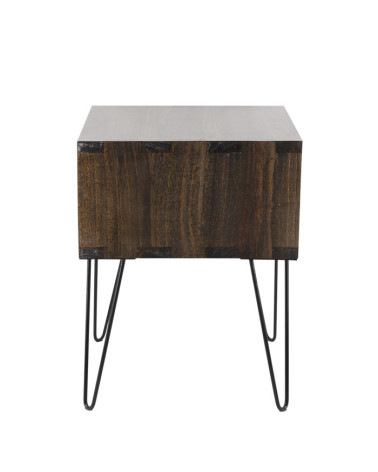 Mindi wood side table 45 x 40 x 50