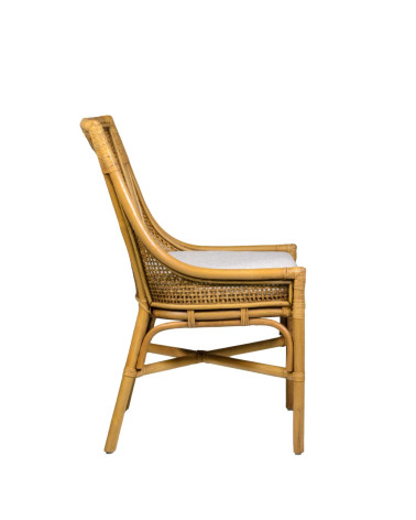 BISTRO - Sedia in rattan con cuscino 56 x 62 x 90