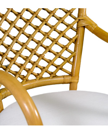 BISTRO - Rattan armchair with cushion 56 x 64 x 95