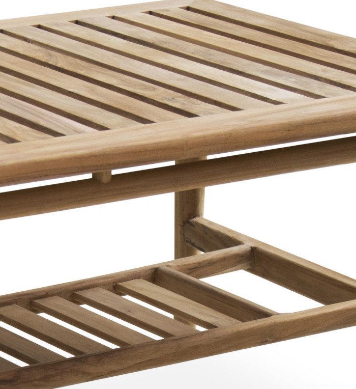 JARDIN - Table basse en teck 120 x 65 x 47