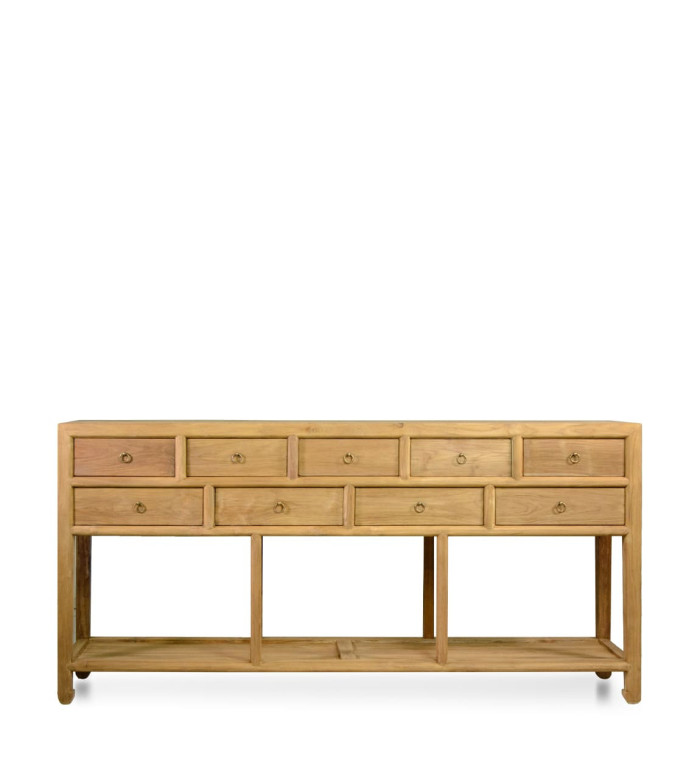 MERIDA - Buffet aus Teakholz 180 x 40 x 90