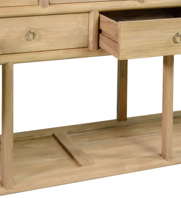 MERIDA - Buffet aus Teakholz 180 x 40 x 90