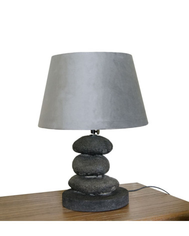 Lampe de table en pierre volcanique 20 x 20 x 30