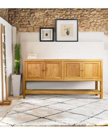 MERIDA - Buffet aus Teakholz 180 x 40 x 90