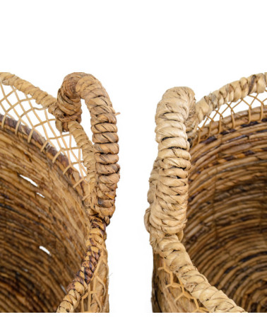 DAVOS - Set di 2 ceste in rattan 45 x 45 x 44 / 38 x 38 x 39