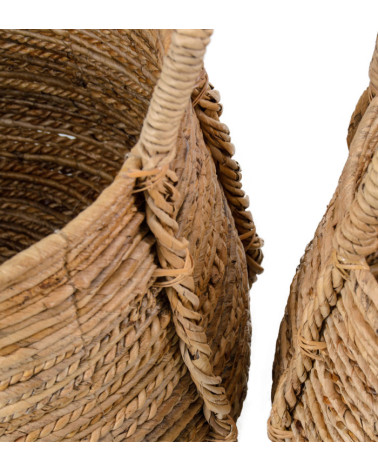 DAVOS - Set of 2 banana fiber baskets 44 x 44 x 45 / 34 x 35 x 40