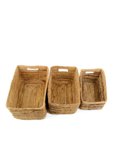 DAVOS - Set of 3 banana baskets 35 x 23 x 18 / 31 x 20 x 16 / 28 x 17 x 14