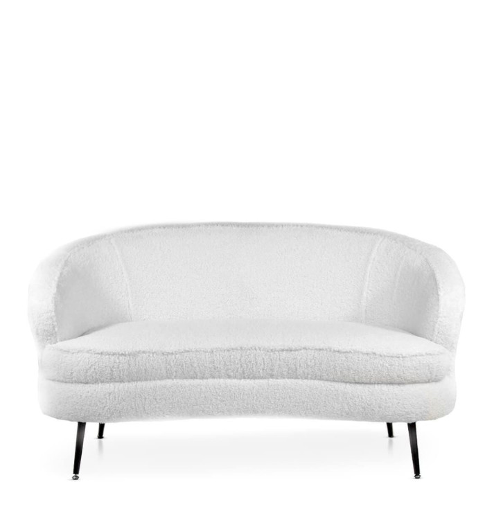 MIA - Sofa in iron and wool 141 x 71 x 77