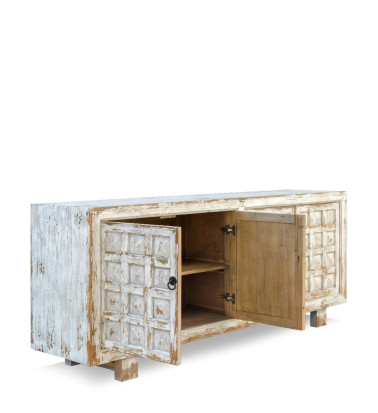 CORDOBA - Buffet in legno di pino sbiancato 206 x 45 x 87