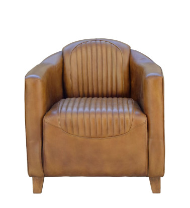 BOSTON - Fauteuil en cuir 70 x 75 x 75