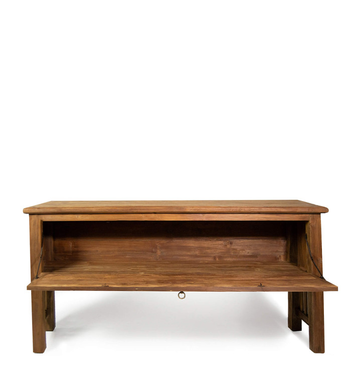 MERIDA - Carved Teak Console 180 x 40 x 84