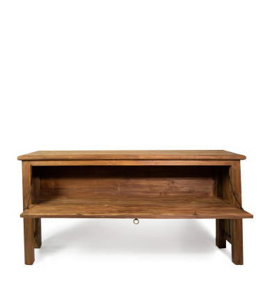 MERIDA - Consolle in teak intagliato 180 x 40 x 84