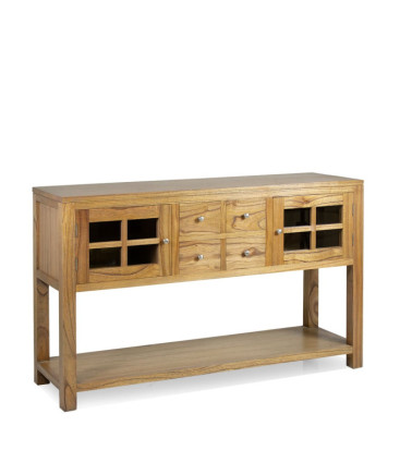 MERAPI - Sideboard in Mindi wood 128 x 40 x 80