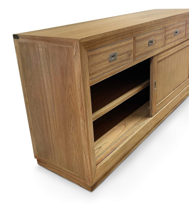 MERAPI - Buffet en mindi avec portes coulissantes 200 x 50 x 90