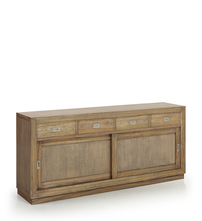 MERAPI - Buffet en mindi avec portes coulissantes 200 x 50 x 90