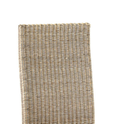 RATTAN - Set de 2 sillas de madera caoba y ratán beige 45 x 47 x 100