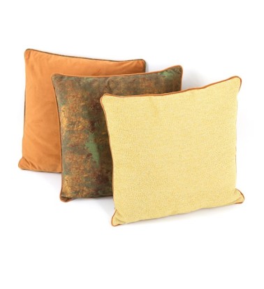 OSCAR - Set of 2 yellow polyester cushions 45 x 45