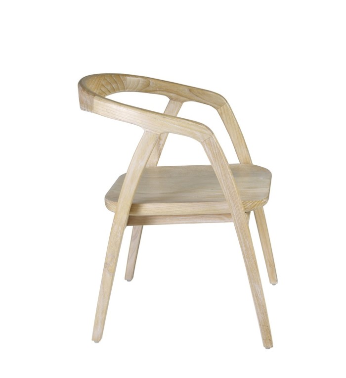 ALYA - Ensemble de 2 chaises en bois couleur naturel 55 x 60 x 77